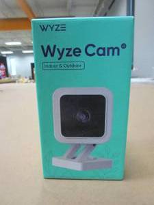 lot 628 image: WYZE Cam v3 Wired 1080p HD IndoorOutdoor Smart Home Security Camera with Color Night Vision and 2-Way Audio (USED, OPEN BOX)