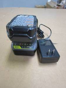 lot 638 image: Ryobi 2Ah 18 Volt Lithium-Ion Battery with Charger (OUT OF PACKAGING)