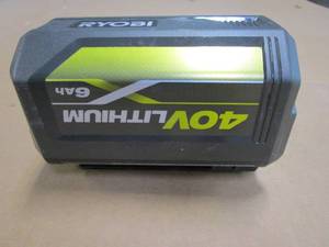 lot 639 image: RYOBI 40-Volt 6.0 Ah High Capacity Lithium-Ion Battery (OUT OF PACKAGING)