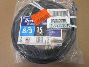 lot 644 image: Cerrowire 15 ft. 83 Black Stranded CerroMax SLiPWire Copper NM-B Wire