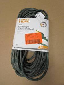 lot 647 image: HDX 75 ft. 163 Green Outdoor Extension Cord (1-Pack)