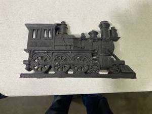lot 85 image: Cast Iron Train Sign