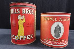 lot 44 image: 2 VINTAGE TINS CANS