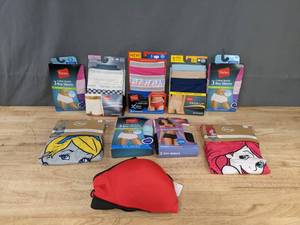 lot 145 image: NEW Womens Undergarments Size XL and 8-9 - C9 By Champion Sports Bra, Disney CamiPanty Sets, Assorted Hanes BoyshortsBoxers Underwear K