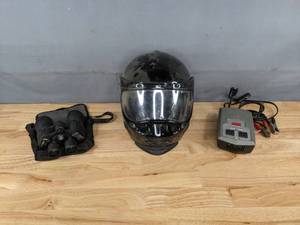 lot 154 image: Schumacher Power Inverter, Night Vision 30x50 Binoculars, Arctic Cat Nasson Snowmobile Helmet B