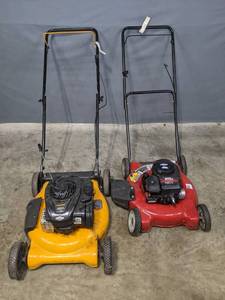 lot 257 image: Poulan Pro Push Lawn Mower and Briggs and Stratton Push Lawn Mower   M