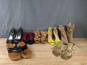 lot 261 image: Seven Pairs of Various Womens Shoes Sizes 8-9.5  &nbspM