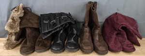 lot 267 image: Four Pairs of Womens Boots Sizes 8.5-9.5  &nbspM