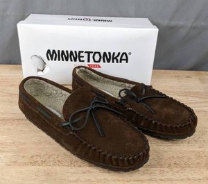 lot 50A image: Minnetonka Moccasin Mens Casey Slipper Size 9.5 - Chocolate W