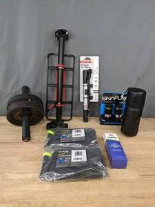 lot 135A image: Arm Sleeves, Bicycle Pegs, Frame Pump and More   H