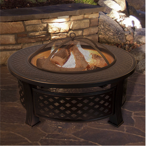 lot 23A image: NEW Pure Garden 32 Round Metal Fire Pit M