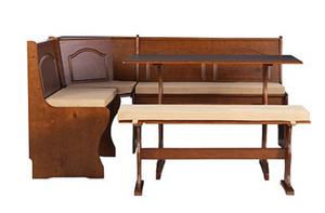 lot 265 image: Linon Chelsea Corner Breakfast Nook 4 Piece Cushion Set - Beige  M