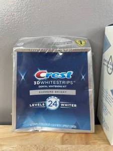 lot 29A image: Brand New Crest Whitening Emulsions with Wand Applicator for Leave-on Teeth Whitening Treatment and 62 Crest 3D Whitestrips O