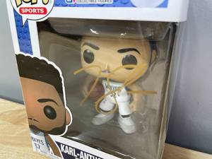 lot 32A image: Brand New Funko POP Minnesota Timberwolves Autographed by Karl-Anthony Towns NBA Basketball Vinyl Toy Figure V