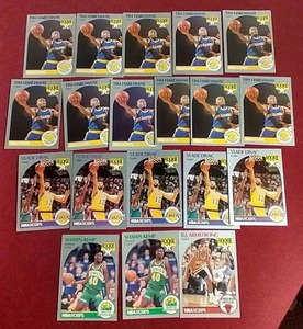 lot 5 image: (19) 1990 Hoops Basketball Rookie Cards - HUGE Tim HardawayVlade Divac Lot