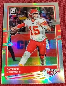 lot 23 image: 2020 Donruss Optic Patrick Mahomes Silver Prizm Card
