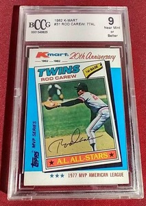 lot 28 image: 1982 K-Mart Rod Carew Card - BCCG 9