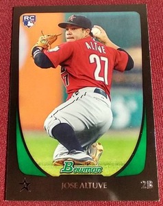 lot 29 image: 2011 Bowman Jose Altuve Rookie Card