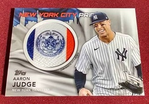 lot 40 image: 2022 Topps Aaron Judge Flag Patch Card
