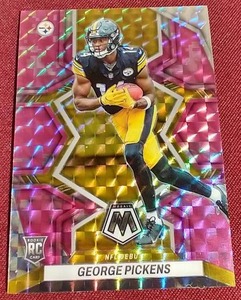 lot 43 image: 2022 Mosaic George Pickens Pink Camo Rookie Card