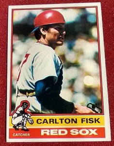 lot 44 image: 1976 Topps Carlton Fisk Card