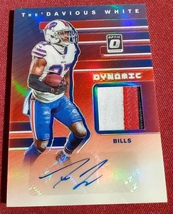 lot 46 image: 2020 Donruss Optic Tre-Davious White Jersey Autograph Card - #d25