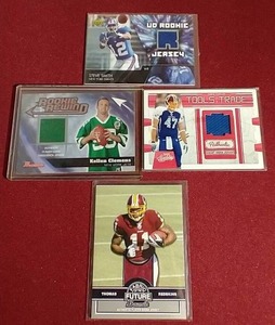 lot 48 image: (4) NFL Jersey Cards