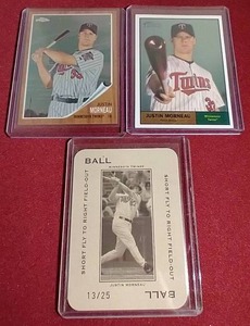 lot 66 image: (3) #d Justin Morneau Cards