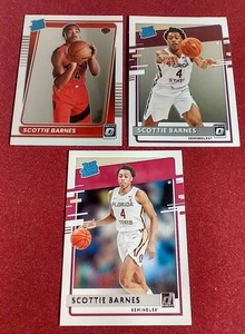 lot 77 image: (3) Scottie Barnes Rated Rookie Cards