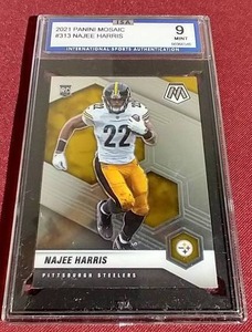 lot 90 image: 2021 Panini Mosaic Najee Harris Rookie Card - ISA 9