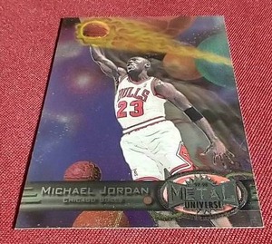 lot 92 image: 1997-98 Metal Universe Michael Jordan Card