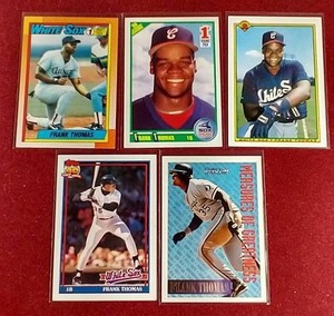 lot 103 image: (5) Frank Thomas Cards - 3 Rookies
