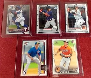lot 125 image: (5) Bowman Prospect Cards