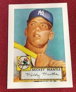 lot 134 image: Vintage Reprint of 1952 Mickey Mantle Rookie Card