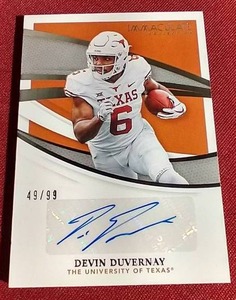 lot 135 image: 2021 Immaculate Devin Duvernay Autograph Card - #d99