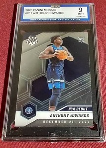 lot 139 image: 2020 Mosaic Anthony Edwards Rookie Card - ISA 9
