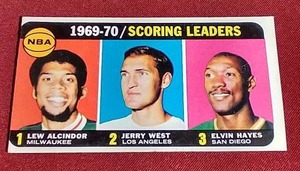 lot 147 image: 1970-71 Topps Lew Alcindor (Kareem) Leaders Card