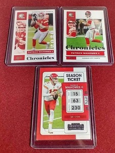 lot 151 image: (3) Patrick Mahomes Cards