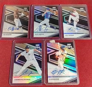 lot 155 image: (5) 2020 Panini Baseball Prospect Autograph Cards