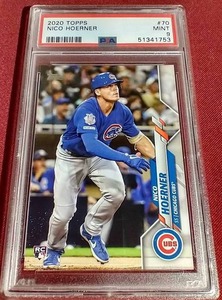lot 166 image: 2020 Topps Nico Hoerner Rookie Card - PSA 9