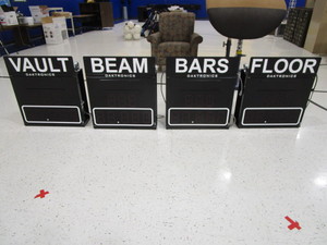 lot 344 image: Daktronics Gymnastics Score Clocks 24x27x7