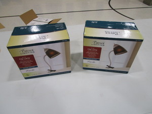 lot 407 image: (2) (New) Clamp On Desk Lights