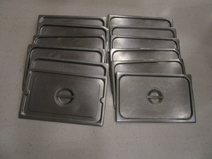 lot 75 image: (12) SS Banquet Pan Lids 12.75x20.75