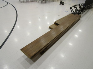 lot 102 image: Hardwood Locker Room Bench Boards 10pcs. 6 to 12