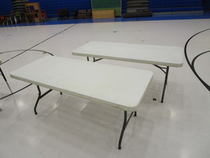 lot 103 image: (2) 6 Poly Banquet Tables