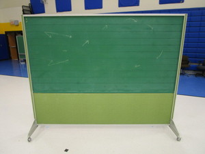 lot 110 image: Double Sided Bulletin BoardChalk Board  8x77