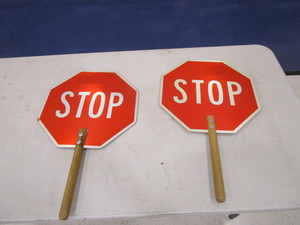 lot 135 image: (2) 15 Stop Signs