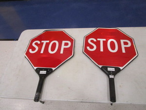 lot 136 image: (2) 18 Stop Signs