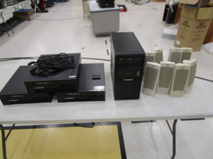 lot 255 image: (3) Bytespeed H110 (1) H81M-C Computers (8) Speakers