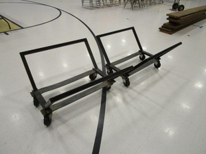 lot 100 image: (2) Wrestling Mat Carts 30x32x14